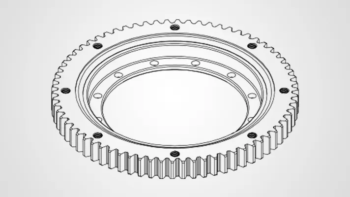 ZZ-RK6-16E1Z External gear flange type slewing bearing