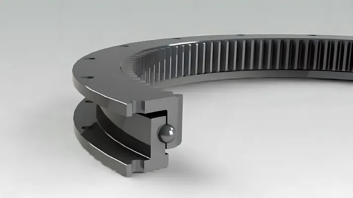 Flange structure agricultural slewing bearing